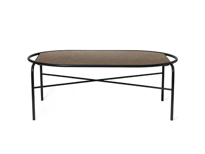 Warm Nordic Table basse ovale Secant granit Antique brown