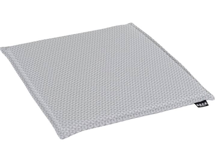 Sitzkissen H.O.C.K. Pepe , grau (hellgrau, gemustert), B:35cm H:2cm L:35cm, Polyacryl, Dekokissen_Sitzkissen_Kissenhüllen, Sitzkissen, Outdoor geeignet