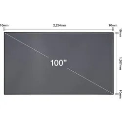 Epson ELPSC35 (100", 16:9), Leinwand, Grau, Schwarz