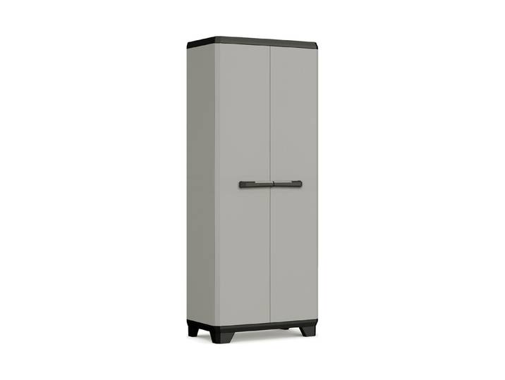 Planet Kunststoffschrank/Besenschrank, Utility 68 × 39 × 173 cm Grau-Schwarz
