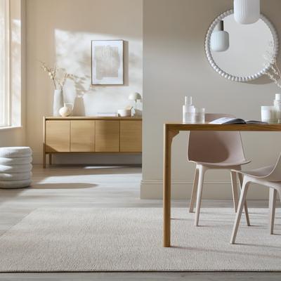 Teppich FLAIR RUGS "LINEAR WASHABLE", beige (grau), B:140cm H:9mm L:194cm, Oberfläche: 100% Polyester. Rückseite: 38% Jute, 27% Baumwolle, 14% Polyester, 11% Synthetik, 10% sonstige Fasern, Teppiche, Teppich
