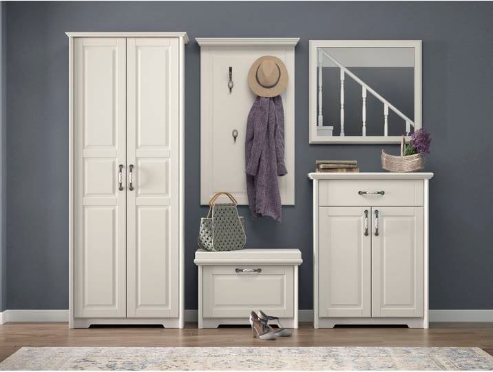 Garderoben-Set GOODPRODUCT Evergreen , beige (polar, lvory), Kastenmöbel-Sets, Garderoben-Set, mit soft-close-funktion