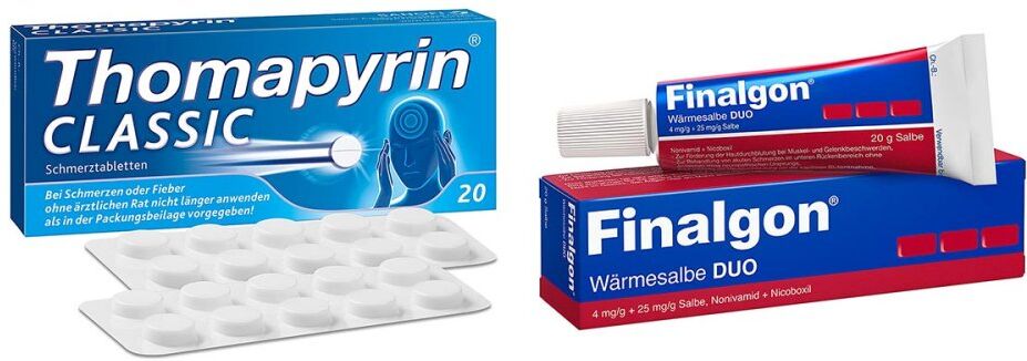 Thomapyrin CLASSIC 20stk und Finalgon Wärmesalbe DUO 20g 1Pck