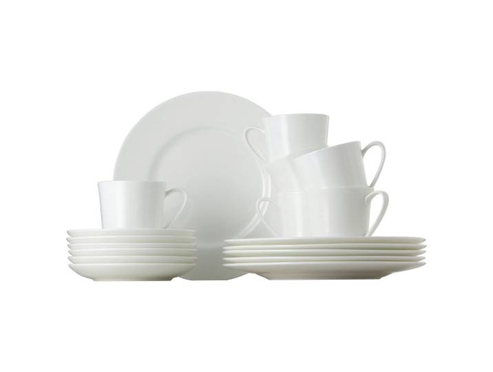 Rosenthal Kaffeeservice Jade White, Weiß, Keramik, 18-teilig, 200 ml,200 ml, Essen & Trinken, Geschirr, Geschirr-Sets, Kaffeeservice