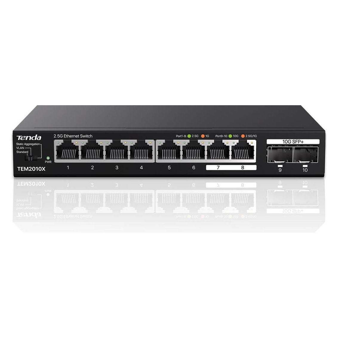 Tenda TEM2010X Ethernet Switches 2.5 Gigabit 8 (8 Ports) (TEM2010X)