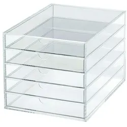 MAUL Schubladenbox - 5 Schübe transparent, 24x21.8x32 cm
