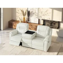 Relaxsofa Leder 3-Sitzer - Elfenbeinfarben - EVASION