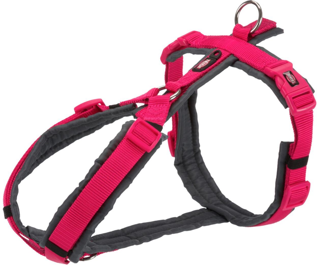 TRIXIE Premium Trekking Geschirr, XS–S, fuchsia/grafit