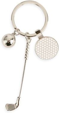 Portachiavi Mazza Golf Alluminio 7cm Argento   Regalo Unico Personalizzate o neutre