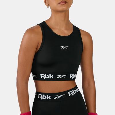Sport-BH REEBOK "ID TRAIN CUTOUT BRALETTE", Damen, Gr. S, N-Gr, schwarz, Obermaterial: 84% Polyester, 16% Elasthan, BHs Sport-BH, für sportliche Aktivitäten geeignet, aus Polyester und Elasthan