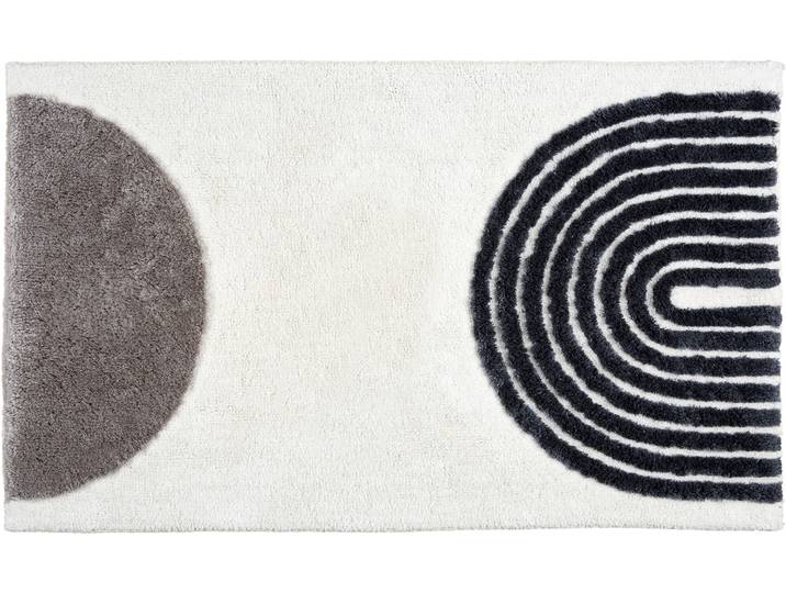 Badematte Barbados 233 , schwarz (schwarzweiß), H:17mm, Baumwolle, Viskose, SCHÖNER WOHNEN-KOLLEKTION, Badematten, Badematte, kuschelweicher Badezimmerteppich, waschbar