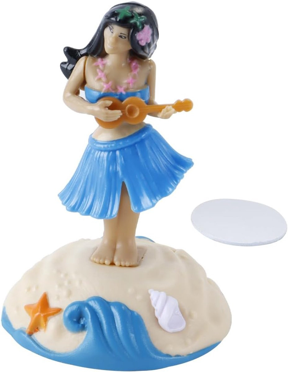 SnelShoppen Solar Hula Dancer Girl Bobblehead - Kleurrijke Hawaiian Decoratie voor Dashboard, Raam of Bureau - Duurzaam ABS Plastic