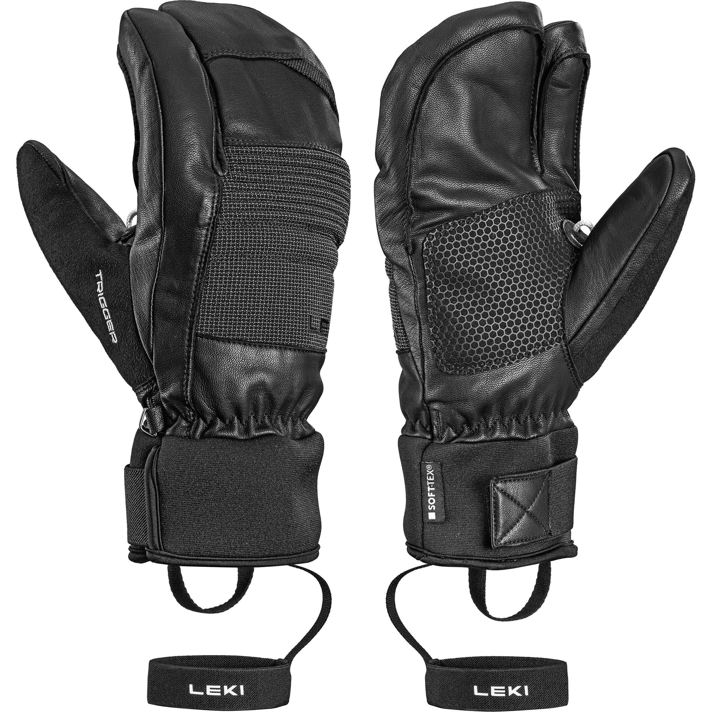 Leki Tyton TR Lobster 3-Finger-Handschuhe schwarz Größe 6 Skifahren