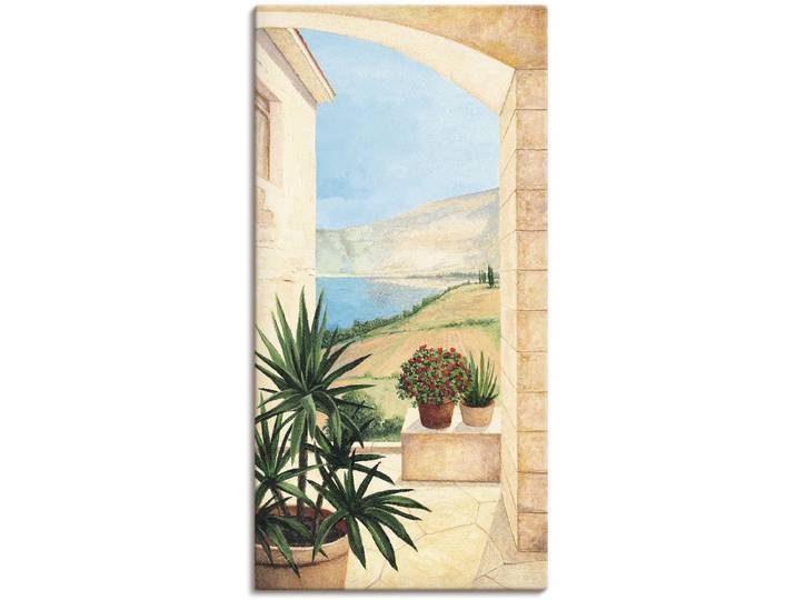 Leinwandbild ARTLAND Blick auf Toskanalandschaft , beige (farbe bild(er): naturfarben), B:30cm H:60cm, Bilder, Leinwandbild, auf Holzrahmen gespannt