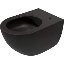 Neuesbad Zero neu Wand-WC, spülrandlos, Schwarz NB1DECDENZPW1