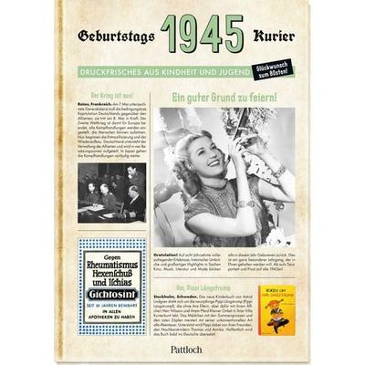 1945 - Geburtstagskurier, Gebundene Ausgabe von Ute Wielandt, Pattloch Geschenkbuch