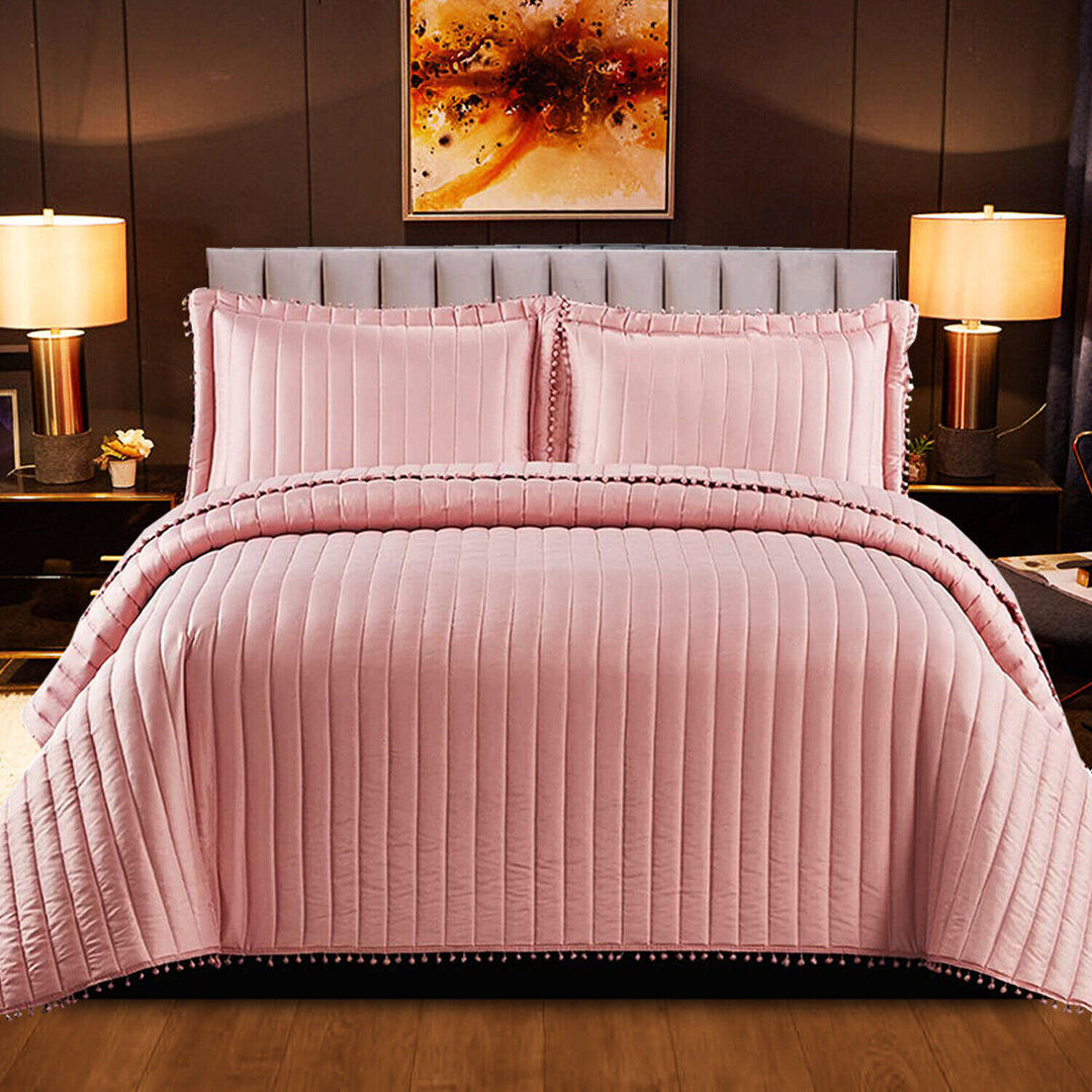 Canora Grey Aliya-Grace Throw Blanket Pink W240 x L250cm