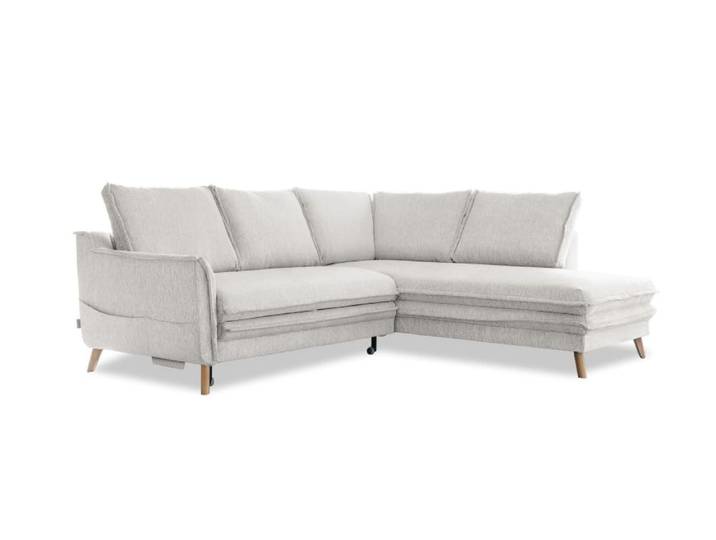 Canapé d'angle 6pl limited convertible, angle droit, beige