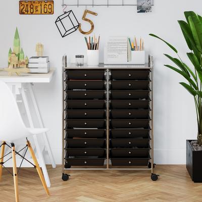 Lirago 20 Drawers Rolling Storage Cart Studio Organizer