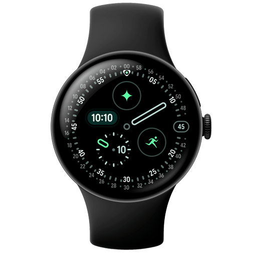 Google Pixel Watch 4 4G 41mm Schwarz (Schwarzes Armband)