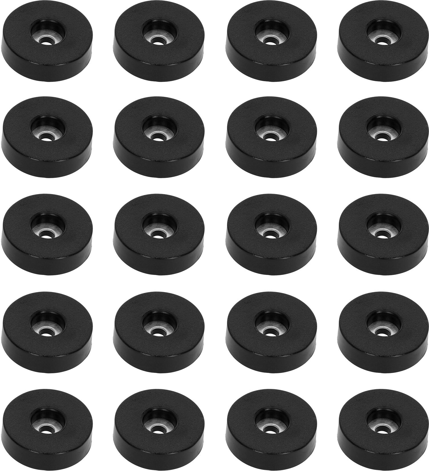 Adam Hall Hardware 4906 S M20ah - Set 20 X Gummifuß 38mm X 10mm Im Beutel, Schwarz, Rutschhemmend