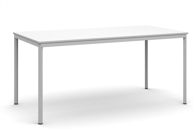 B2B Partner Esstisch BASIC, 160x80 cm, Gestell grau, weiße