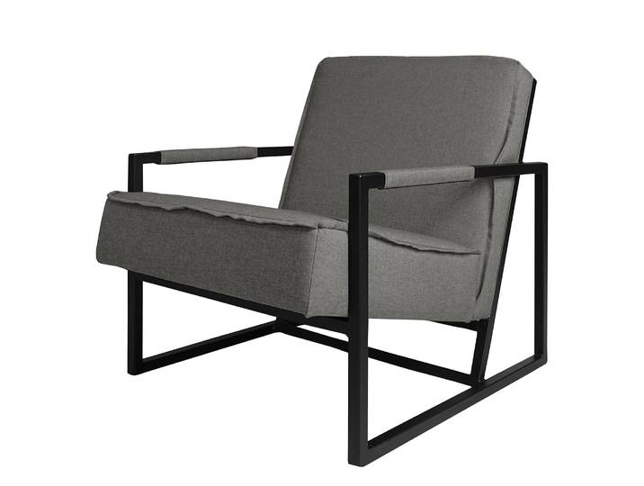 Fauteuil Novella Gris/Gris lumineux Tissu Saba 66 x 74 x 82cm