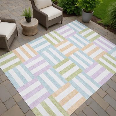 Addison Rugs Machine Washable Indoor/ Outdoor Modern Hatch Chantille Rug