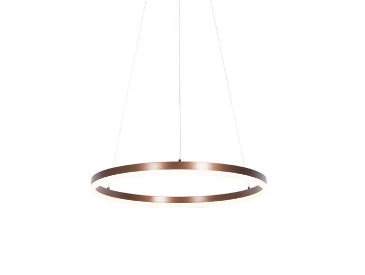 Suspension bronze foncé 60 cm avec LED à intensité variable