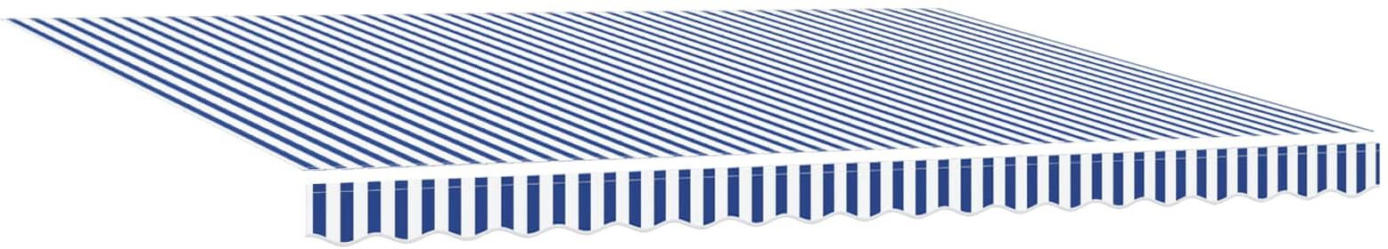 vidaXL Electric Awning 4 x 2 m Rayé bleu et blanc 100% Polyester
