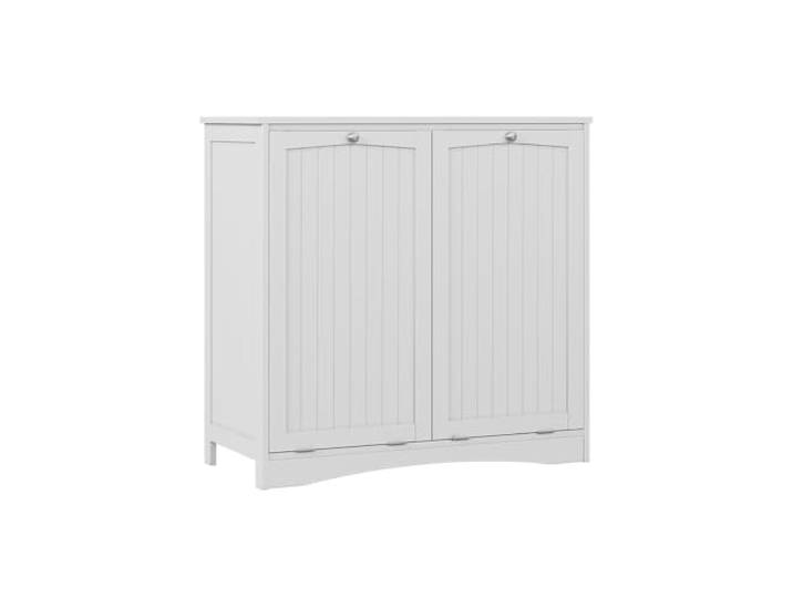 Vicco Wäscheschrank Bianco, Weiß, 83 x 80 cm 2 Türen · Schmutzwäsche blickgeschützt · 2 kippbare Wäschekörbe · Wäsche getrennt sortierbar