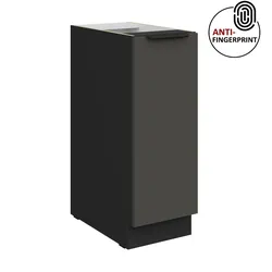 Küchen Unterschrank Schrankauszug 30 Küche ARIA Graphite matt Anti Fingerprint