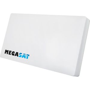Megasat Flachantenne D2 Profi Line, 52 x 29 cm, für Satellit, mit Twin LNB, Verstärkung 33 dBi, mit Halterung