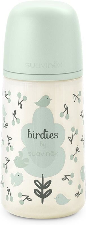 Suavinex Birdies Anticolic Baby Bottle biberon Green 270 ml