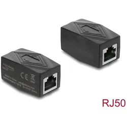DELOCK Adapter Kupplung RJ50 Bu > Bu geschirmt schwarz