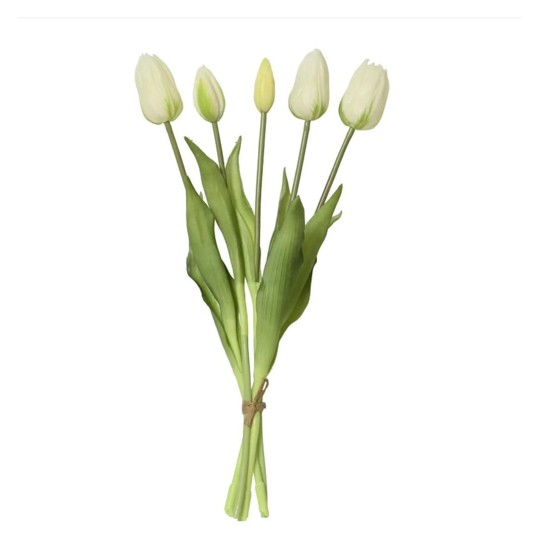 Everlands White tulips bouquet made of polypropylene, 15 x 15 x 40 cm (40 cm) (899644)
