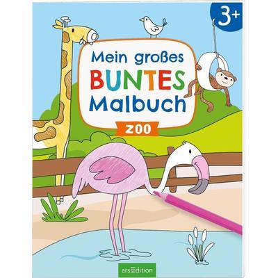 Mein großes buntes Malbuch – Zoo, Taschenbuch von , arsedition, 978-3-8458-5508-0