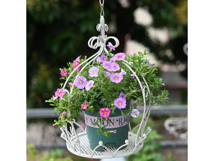 Panier à plantes suspendu en métal, paniers suspendus pour décoration intérieure et extérieure de la maison