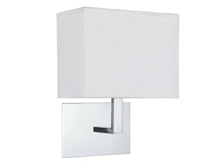 Wand Spot Lampe Leuchte Chrom Schirm Weiß Ess Schlaf Wohn Zimmer Beleuchtung