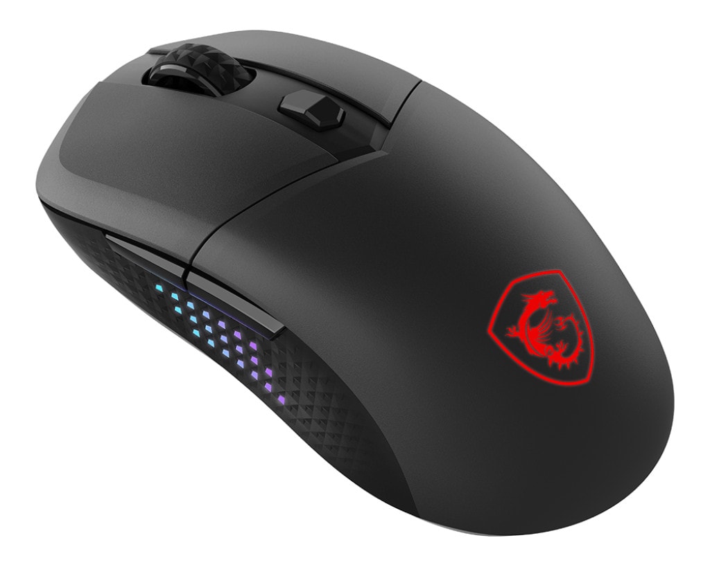 MSI Versa 300 Elite Maus Schwarz kabelgebunden / kabellos (Bluetooth) für Rechtshänder