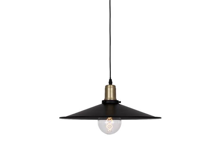 Design Pendellampe „Disc“ Ø 40 cm - Schwarz Schwarz, Gold Globen Lighting