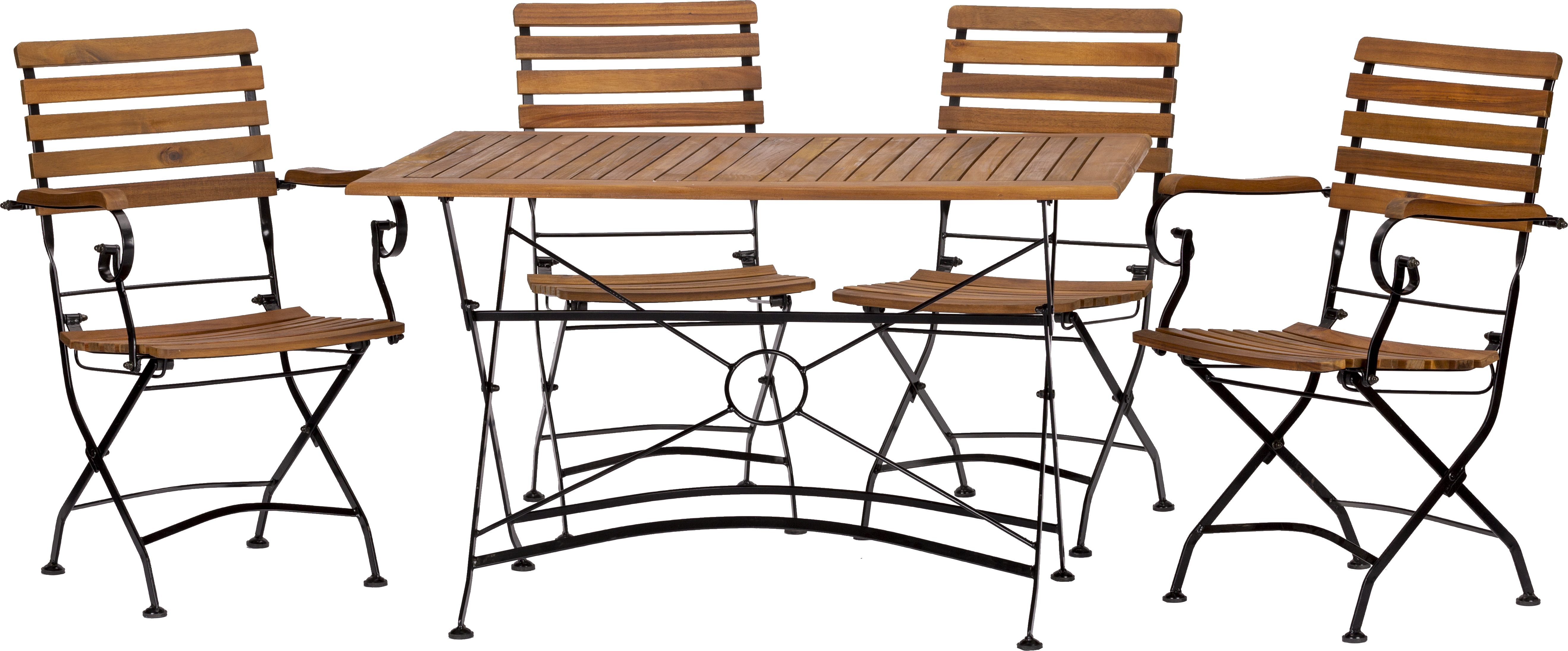 Lindau Tisch 120x80cm + 2x Lindau Sessel + 2x Lindau Stühle