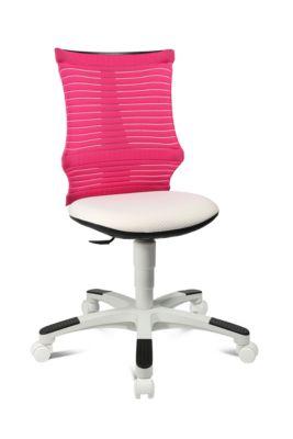 Topstar Kinderdrehstuhl S´neaker, ohne Armlehnen, Muldensitz, 3D-Netz-Rückenlehne, rosa/weiß