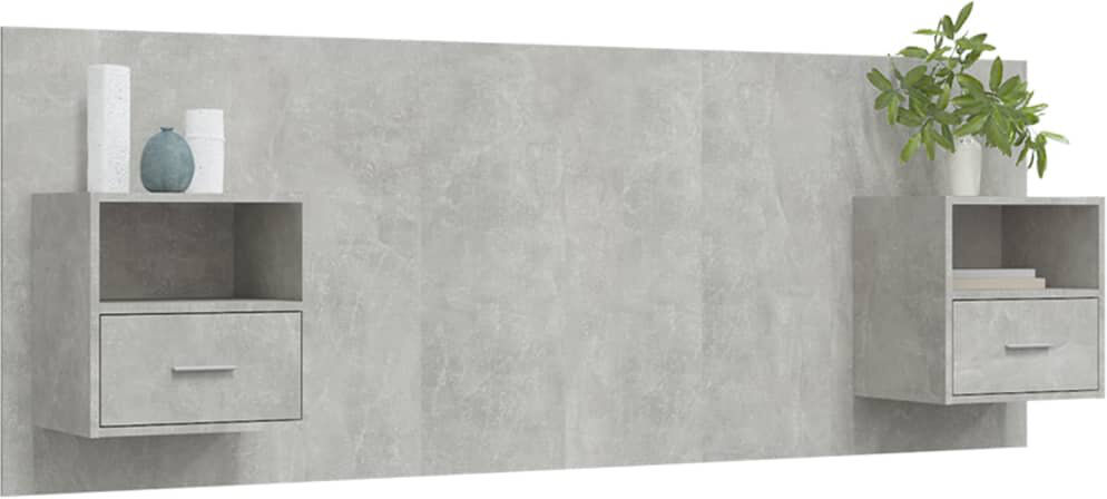 Alpen Home Bookcase Headboard Grey Small Double (4')