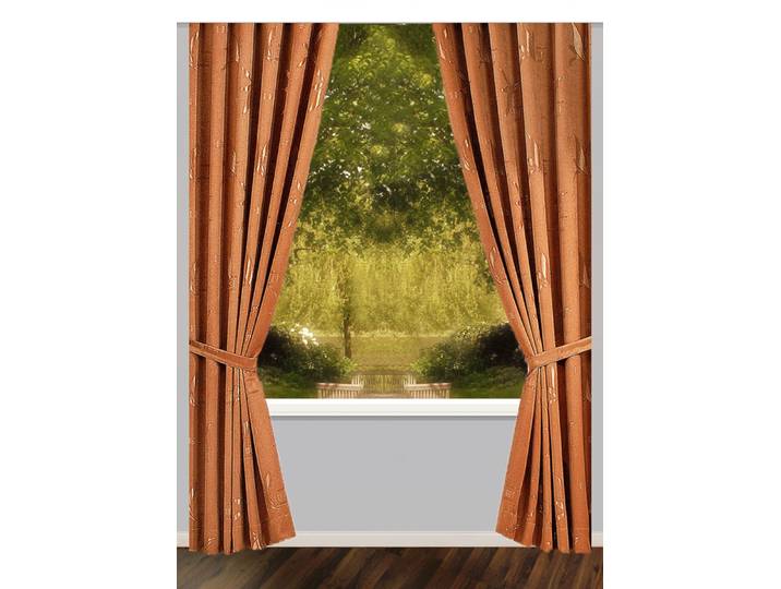 Übergardinen-Garnitur mit Universalschienenband, Braun, Größe 899 (2er-Pack Raffhalter, 80 cm)