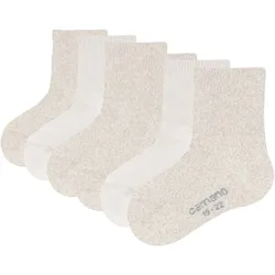 9er Pack camano Soft Baumwolle Baby-Socken 8200 - nature melange 15-18