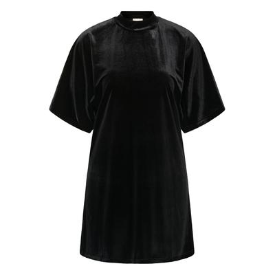 Midikleid KAFFE CURVE "KAFFE Curve Kleid KCkally", Damen, Gr. S, Normalgrößen, schwarz (schwarz deep), Kleider Midikleid