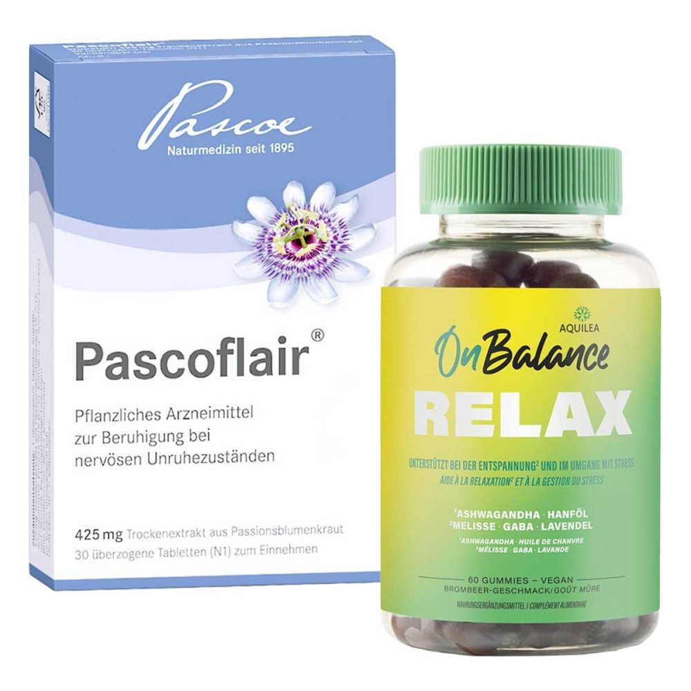 Aquilea Onbalance Relax Gummies + Pascoflair Passionsblume Table 08107418