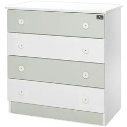 Lorelli Kommode Dresser 81 x 50 x 86 cm, 4 große Schubladen, schnelle Montage grün