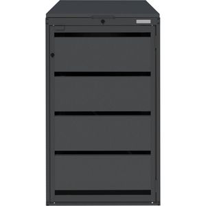 MBOX24 Mülltonnenbox Classic, Metall, für 1 Mülltonne bis 120 Liter, verriegelbar